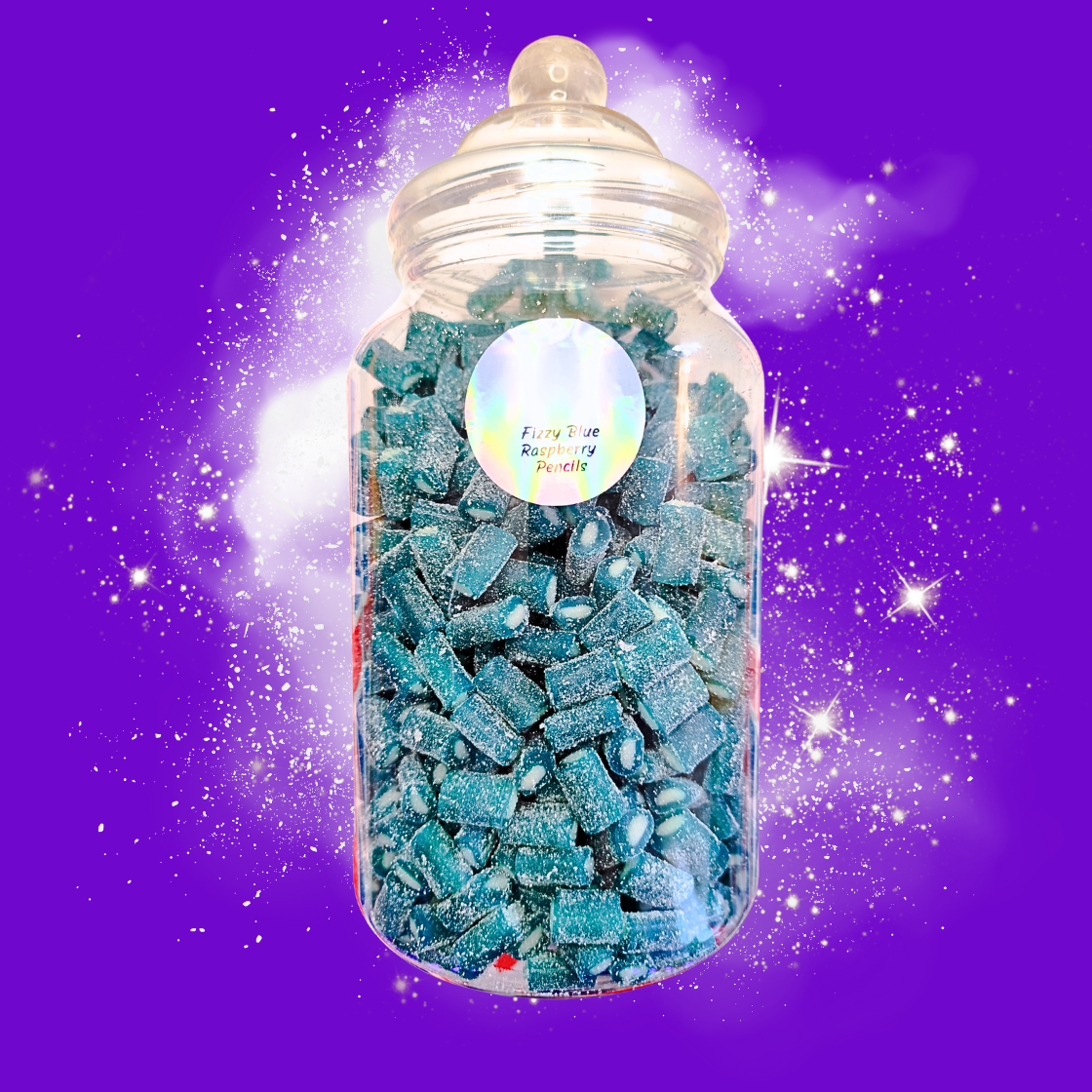 Fizzy Blue Raspberry Pencils