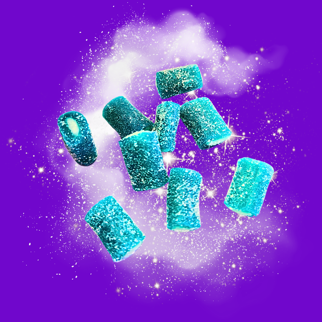Fizzy Blue Raspberry Pencils