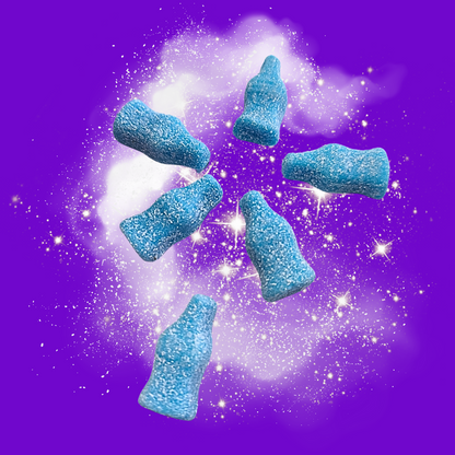 Vegan Fizzy Blue Bottles